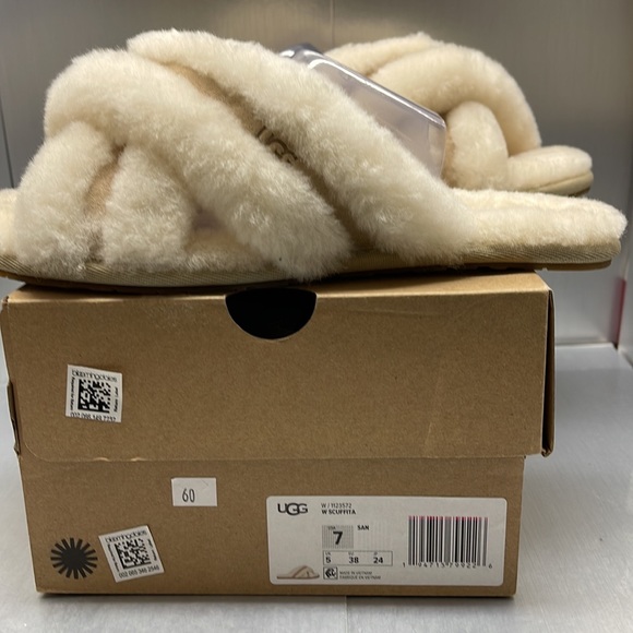 UGG Shoes - Gently used Ugg Scuffia slipper white 7